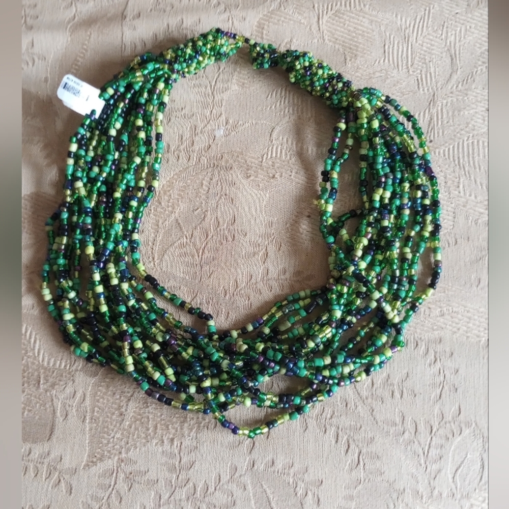 Multi Rope Handmade Beaded Necklace - Picture 2 of 6